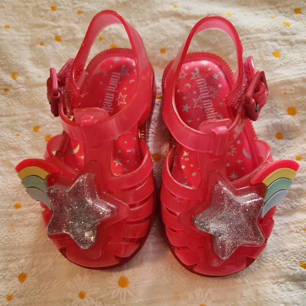 Mini Melissa Possession II Jelly Sandal in Pink Happy Toddler Size‎ 5c